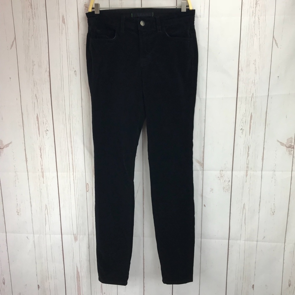 J Brand Black Brushed Corduroy Skinny Jeans 27.